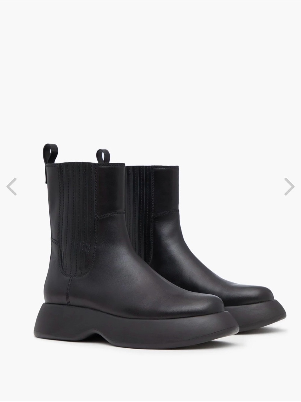3.1.Phillip Lim Black Chelsea Platform Ankle Boots